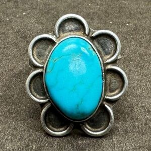 Turquoise Flower Ring